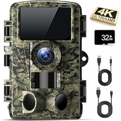 Camara Deportiva Caza 4k Activacion X Movimiento Foto Video 32Gb Almacenamiento