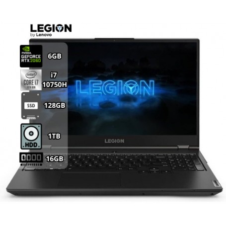 Notebook Gamer Lenovo Legion 5 15IMH05H Intel i7 10750H 2.6GHz RTX 2060 6GB DDR6 1TB HDD + 128GB SSD 15.6 Pulgadas FHD IPS