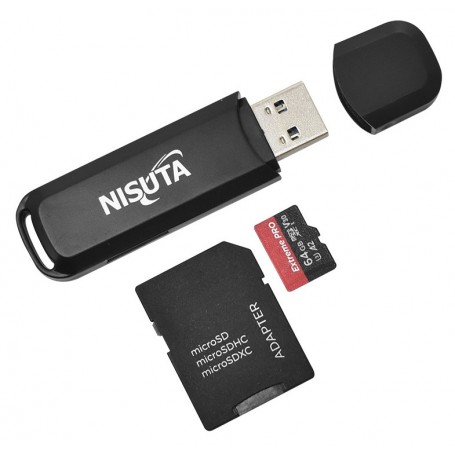 Lector De Tarjetas De Memorias Grabador SD Micro SD Nisuta NS-CR10 USB 3.0