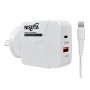 Cargador Carga Rapida 5V 3A 1 Puerto Usb + Puerto USB-C 20W Puerto PD Nisuta QC3.0 NS-FU53UQPI