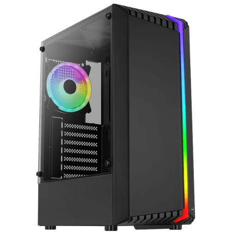 Gabinete Gamer Aerocool Bionic G Negro V2 Cooler Fan Rgb