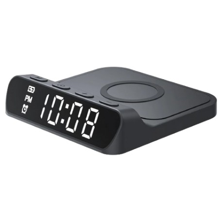 Base De Carga Cargador Inalambrico Qi 3 En 1 Reloj Despertador Havit W3031 15W