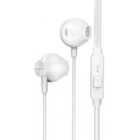 Auricular Philips In Ear Con Cable Blanco Taue101 Manos Libre