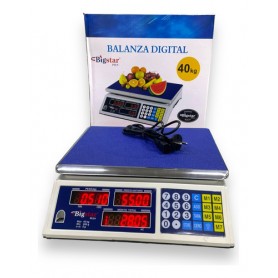 Balanza Digital Comercial Electrica 40kg BigStar BS-779-S