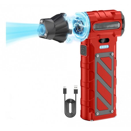 Soplador Ultra Alta Potencia Pistola Mini Jet Inalambrico Recargable Usb Color Rojo