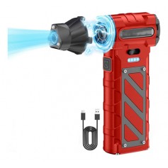 Soplador Ultra Alta Potencia Pistola Mini Jet Inalambrico Recargable Usb Color Rojo