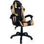 Silla Sillon Gamer Negro Y Dorado Con Reclinacion